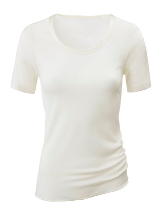 Kurzarm-Shirt aus Wolle-Seide