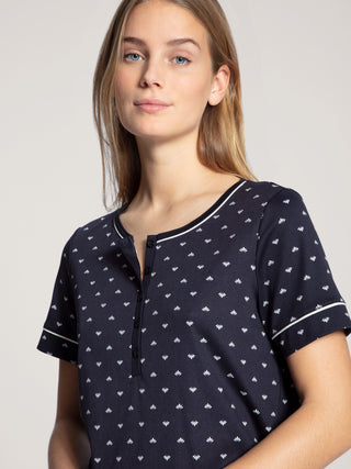 Kurzarm-Sleepshirt, Länge 95cm
