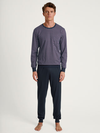 HERREN Pyjama mit Bündchen, mars red