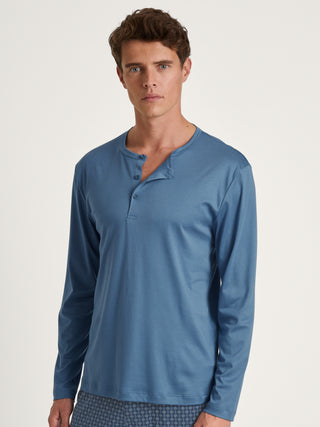 HERREN Shirt langarm, coronet blue