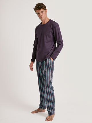 HERREN Shirt langarm, plum