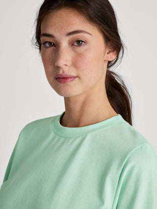 DAMEN Pyjama mit Bündchen, soft green