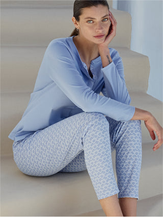 DAMEN Pyjama, hydrangea blue
