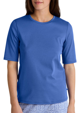 DAMEN Shirt kurzarm, dazzling blue
