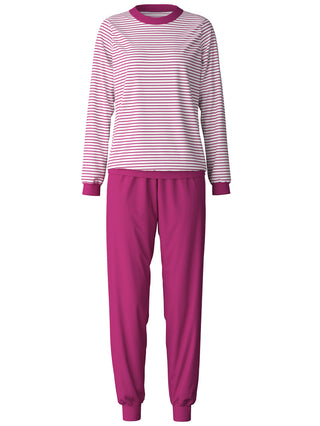 DAMEN Pyjama mit Bündchen, orchid flower
