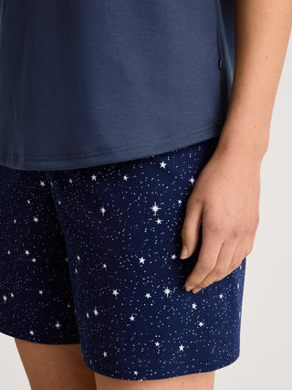 DAMEN Pyjama kurz, peacoat blue