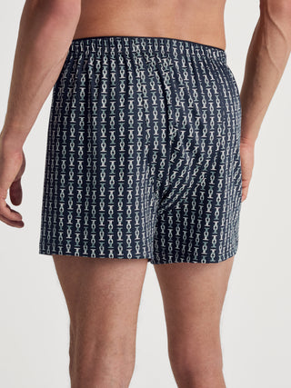 HERREN Boxer Short, blue lily