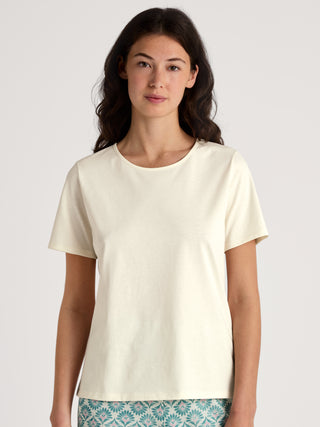 DAMEN Shirt kurzarm, charm cream