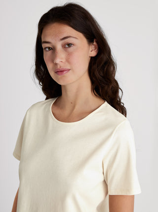 DAMEN Shirt kurzarm, charm cream