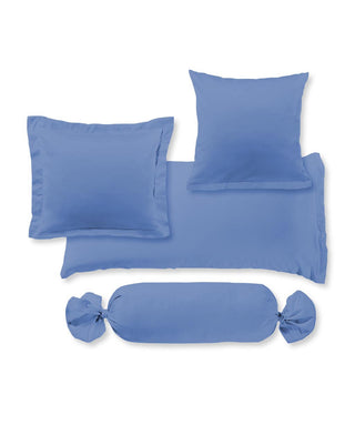 Mako Satin Kissenbezug MITTELBLAU