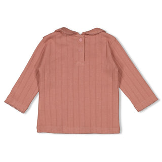 Geripptes Langarmshirt Pointelle - Woodland Bloom