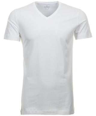 2 T-Shirt Doppelpack Bodyfit mit V-Ausschnitt