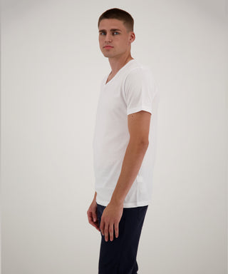 2 T-Shirt Doppelpack Bodyfit mit V-Ausschnitt