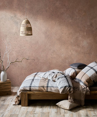 G-604466 | lech | fleuresse | LECH | Buntgewebte Köper Flanell-Bettwäsche |  0007 BEIGE-GRAU  | 100% Baumwolle | 4043202664386