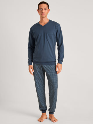HERREN Pyjama mit Bündchen