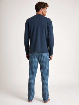 HERREN Pyjama, insignia blue