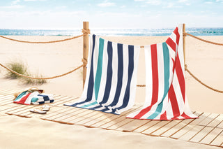 Strandtuch rot/weiß