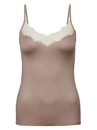 DAMEN Spaghetti-Top, etherea taupe