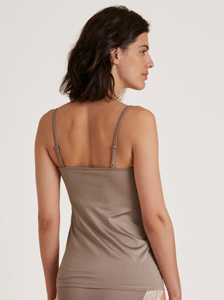DAMEN Spaghetti-Top, etherea taupe