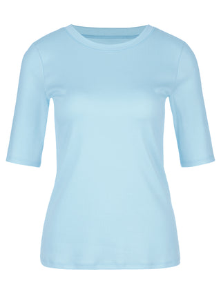 DAMEN Shirt kurzarm, cascade blue