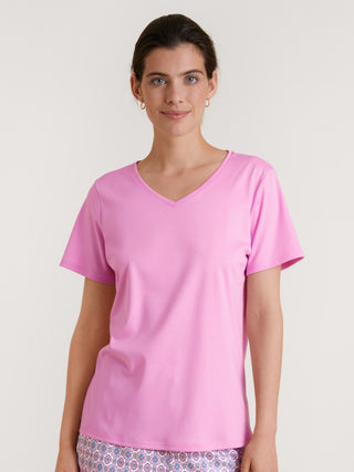 DAMEN Shirt kurzarm, bubble gum pink