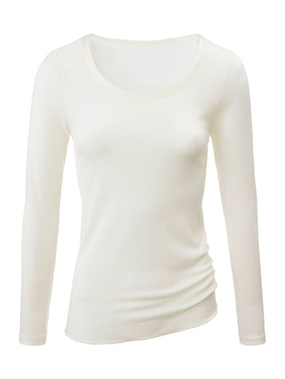 Langarm-Shirt aus Wolle-Seide