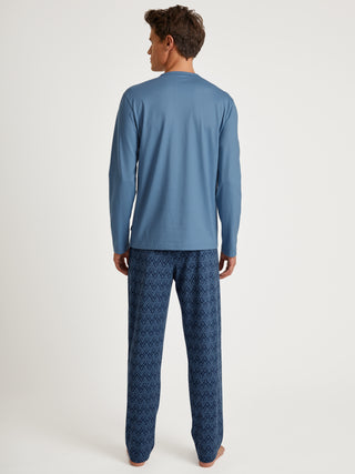HERREN Pyjama, coronet blue
