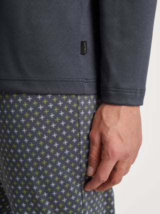 HERREN Pyjama, anthrazit