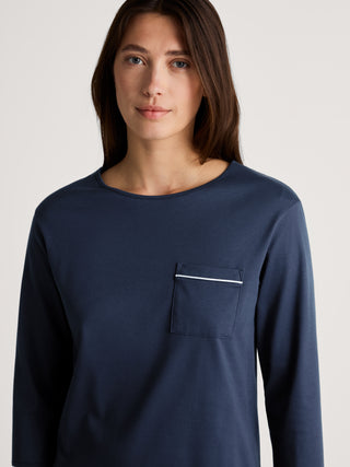 DAMEN Pyjama 3/4, peacoat blue