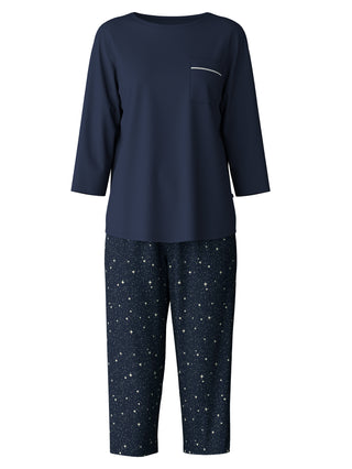 DAMEN Pyjama 3/4, peacoat blue
