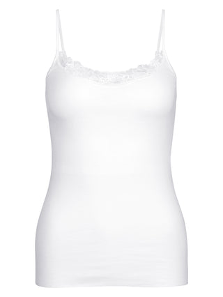 DAMEN Spaghetti-Top, weiss