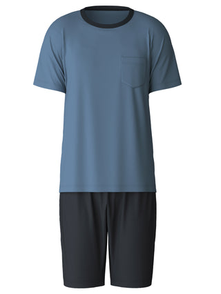 HERREN Pyjama kurz, coronet blue