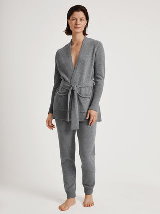 DAMEN Hose, cosy grey melé