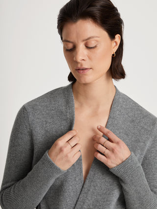 DAMEN Jacke, cosy grey melé