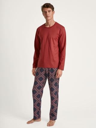 HERREN Shirt langarm, ochre red