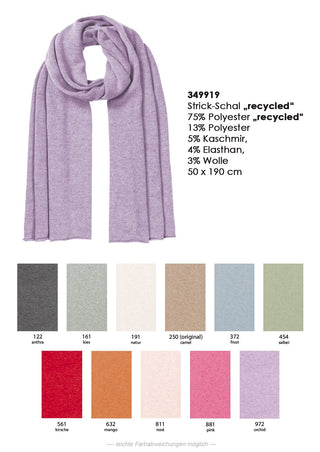 Strickschal recycled