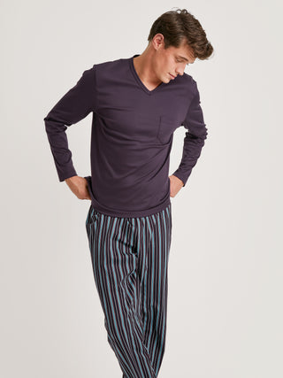 HERREN Pyjama, plum