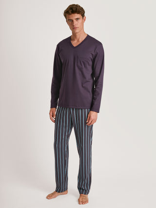 HERREN Pyjama, plum