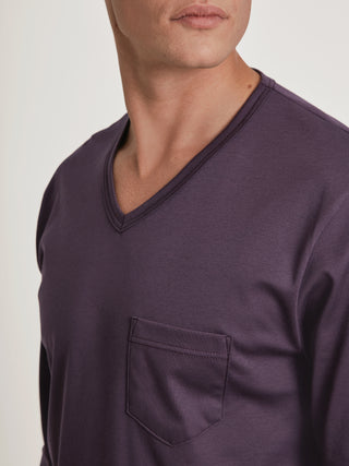 HERREN Pyjama, plum