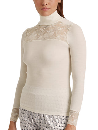 DAMEN Top langarm, charm cream