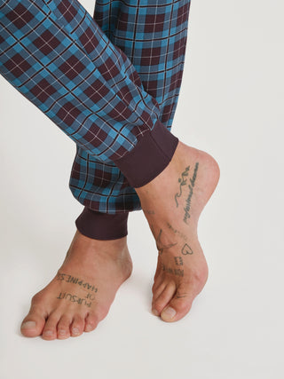 HERREN Pyjama mit Bündchen, plum