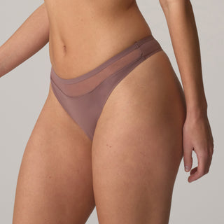 LOUIE satin taupe String