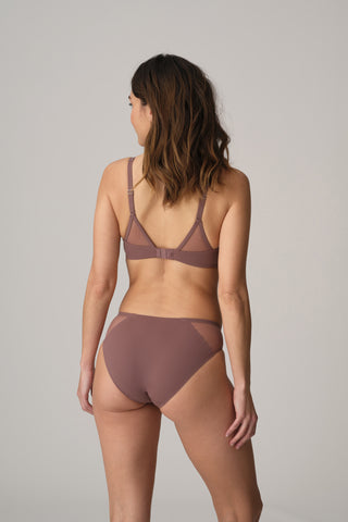 LOUIE satin taupe Push-up BH