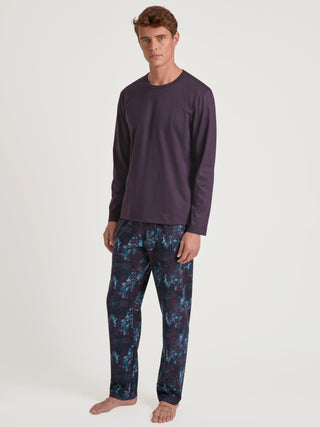 HERREN Shirt langarm, plum