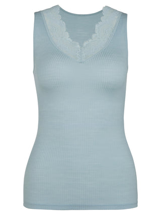 DAMEN Top ohne Arm, sterling blue