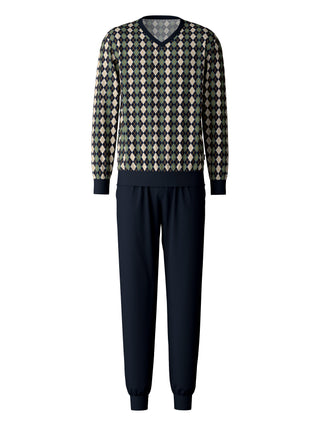 HERREN Pyjama mit Bündchen, laurel green