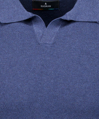Strick-Pullover Kurzarm, Resortkragen