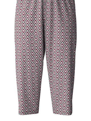 DAMEN Hose 3/4, laurel green print