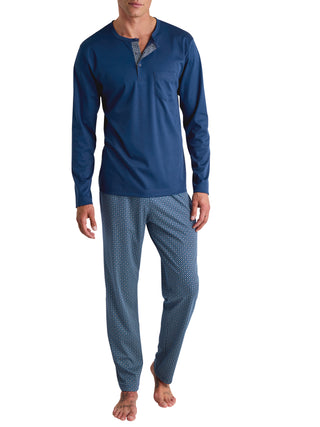 HERREN Pyjama, pottery blue