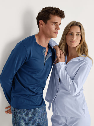 HERREN Pyjama, pottery blue